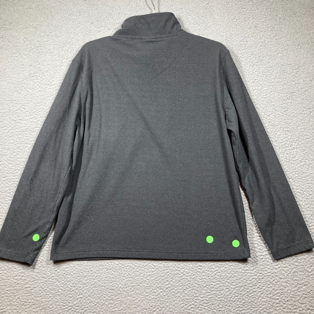 VTG  Stockton University Ospreys 1/4 Zip‎ Sweater Men's Small Dark Gray FLAWS - Picture 10 of 13